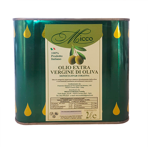 olio extra vergine di oliva monocultivar coratina